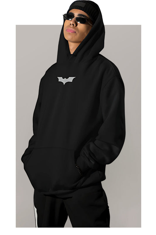 Bat Logo Black Hoodie - Ultimate Streetwear for Trendsetters in Pakistan